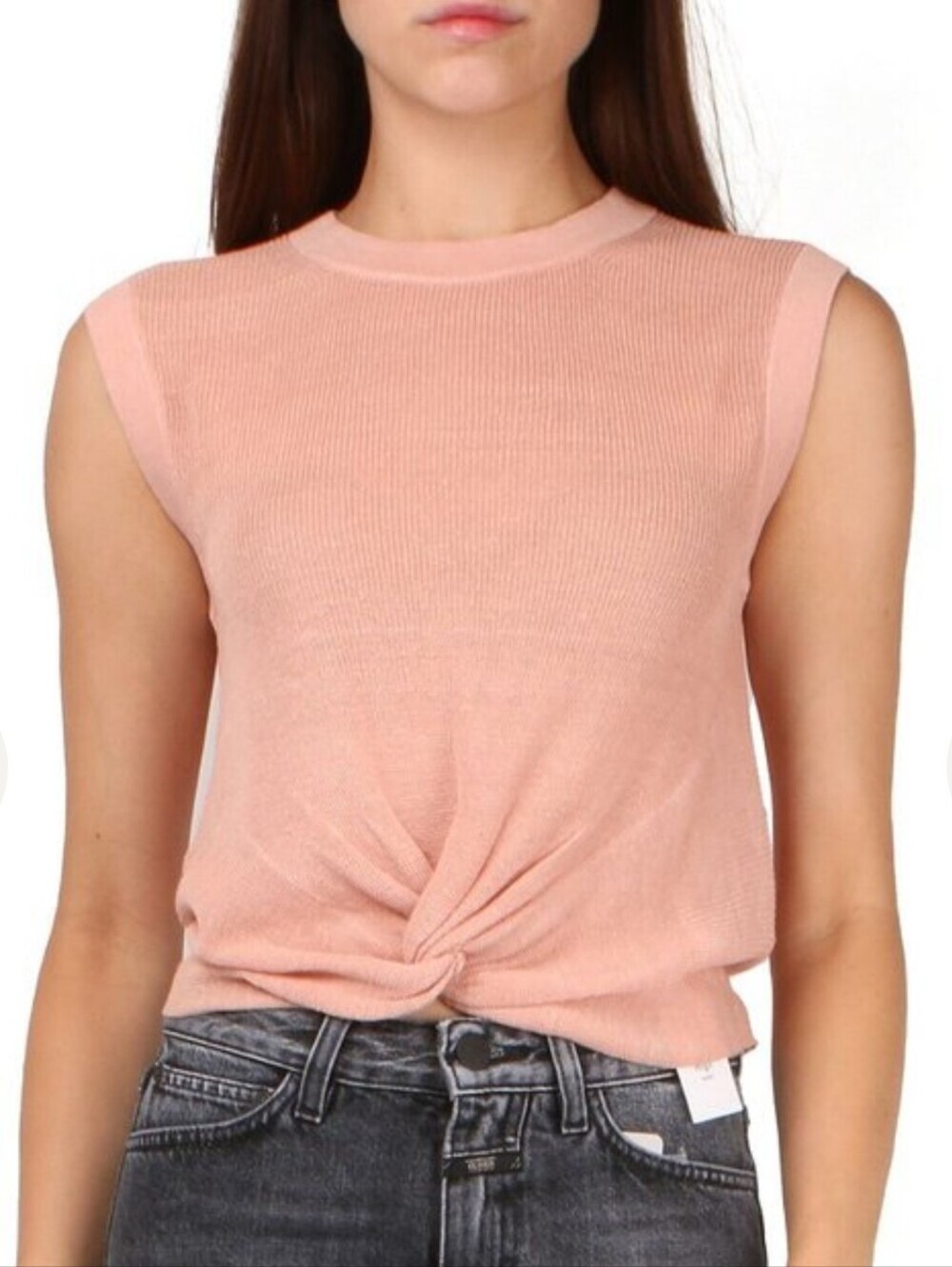 Veronica Beard Kellen Knot Tank Knitted Top Large